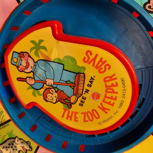 Mattel See 'n Say The Zoo Keeper Says Vintage 1983 Toy Pull String 80s Toy - Picture 8 of 8
